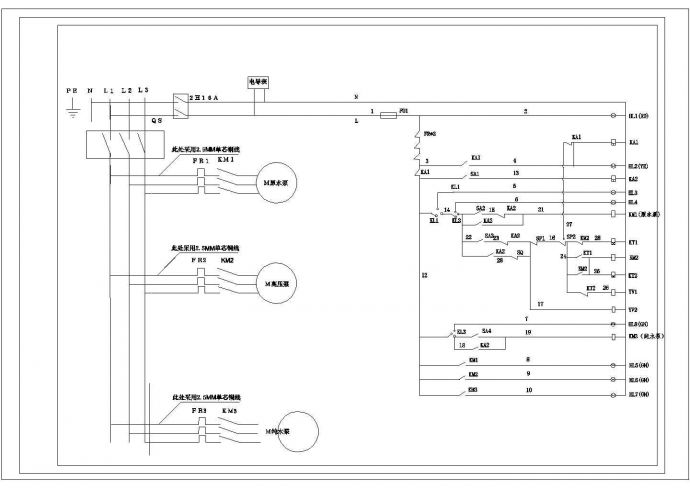 1T_H反渗透电气控制CAD图纸_图1