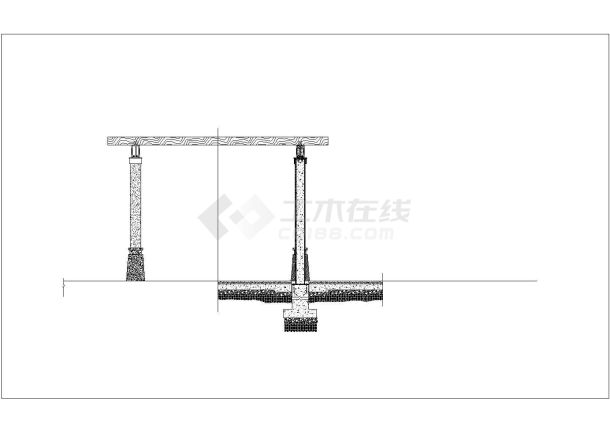 某景观亭廊规划设计cad建筑施工大样图-图二