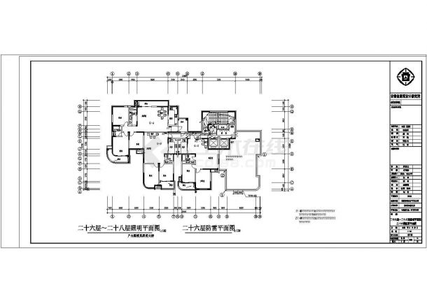 高层住宅楼电气设计CAD建筑设计施工图-图二