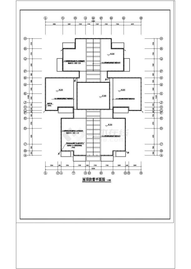 某18层综合办公楼电气 cad施工设计图纸-图一
