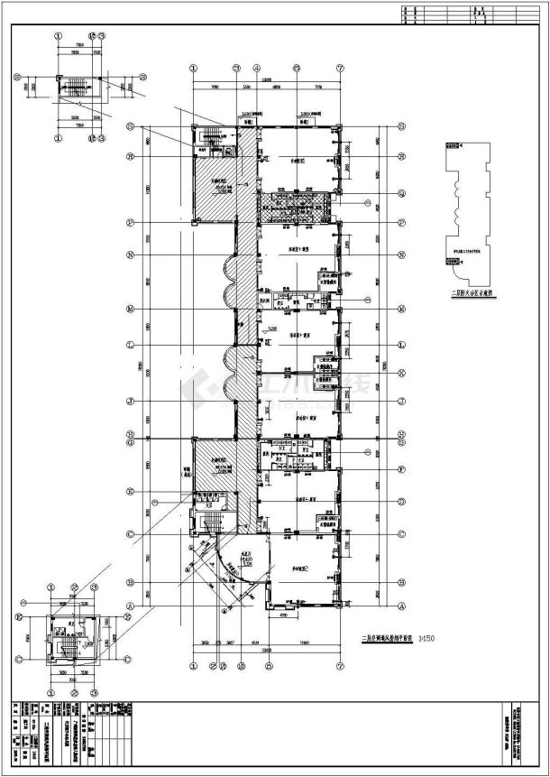 某5963㎡四层幼儿园暖通全套施工CAD图纸-图一