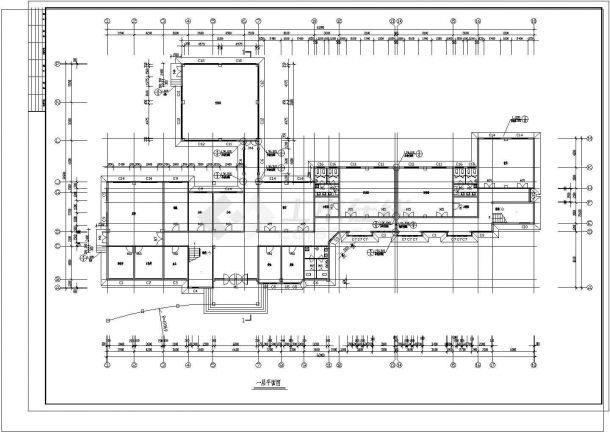 小太阳三层幼儿园教学楼设计建筑施工cad图纸，共六张-图二