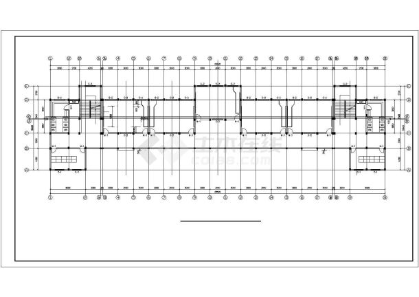 烟台市某职业技术学院1.2万平米7层框架结构教学楼建筑设计CAD图纸-图一