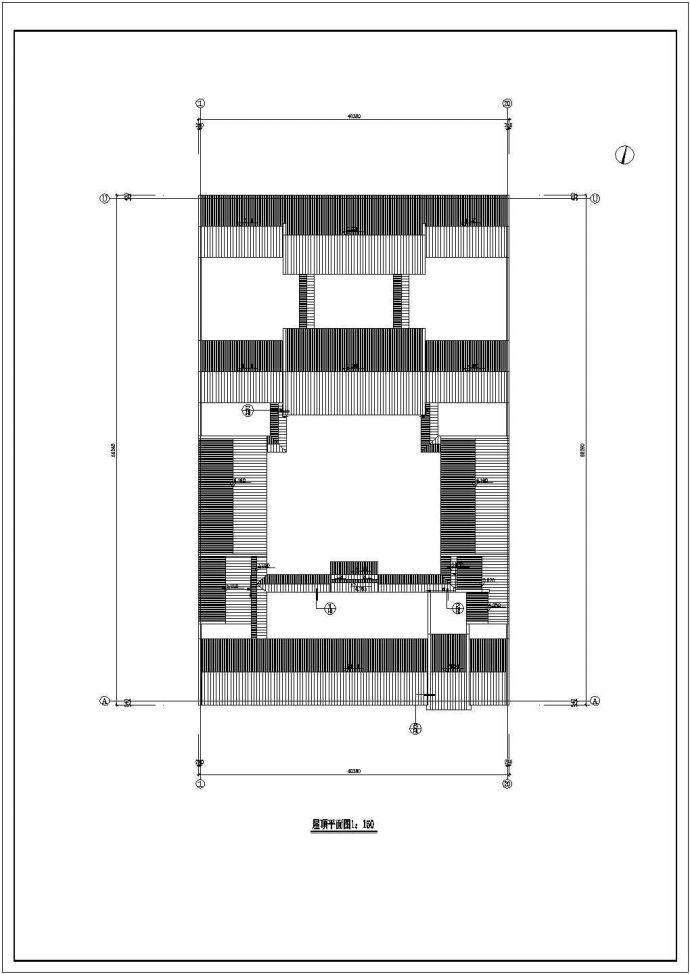 某仿古四合院办公CAD建筑设计扩初_图1