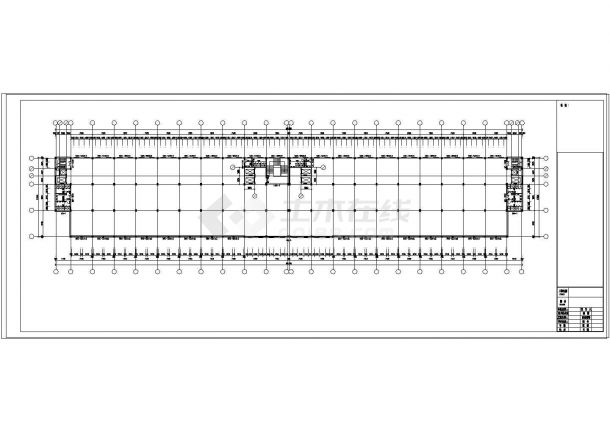 长161.3米 宽27.5米 5层工业园厂房建筑cad施工图-图二