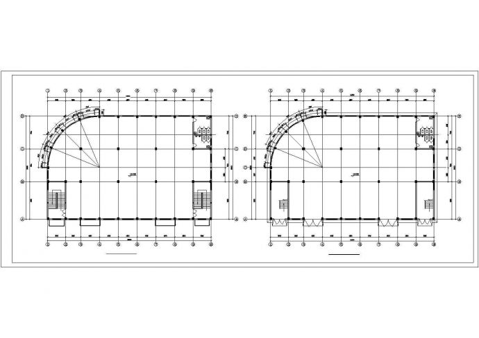 长34.7米 宽22米 2层厂房建筑cad设计图_图1