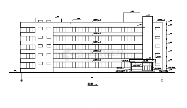 南京5层精神病疗养院综合楼建筑设计施工cad图纸（含说明）-图二