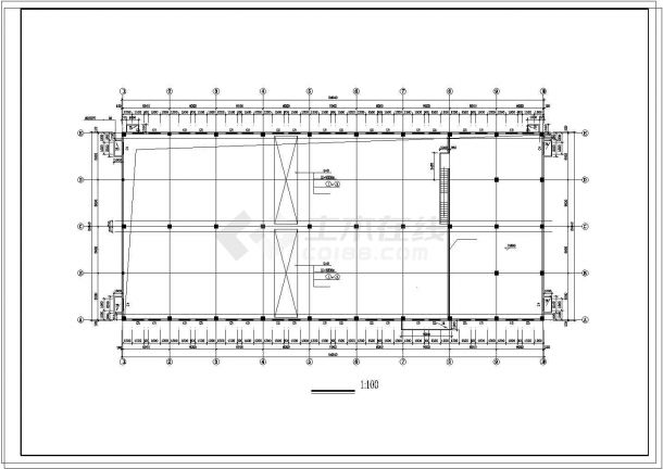 长54.24米 宽24.24米 2层厂房建筑cad施工图-图二