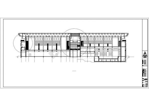 北京石景山区某7100平米单层框架结构体育馆全套建筑设计CAD图纸-图二