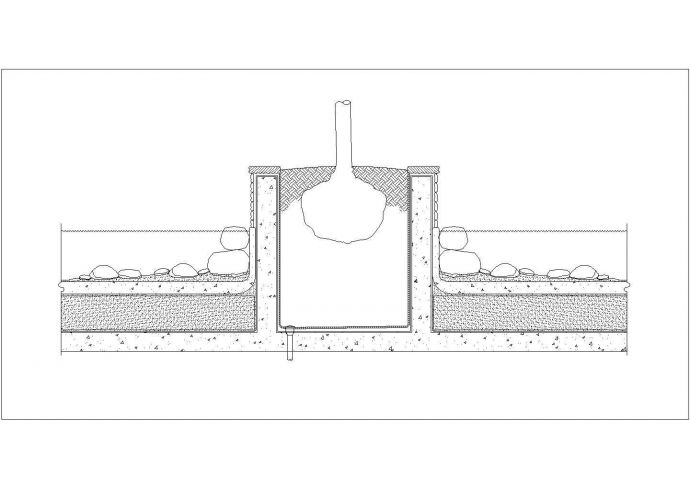 某小游园内凳池设计cad施工详图_图1