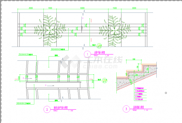  CAD construction details of sketch design of a central square landscape project (designed by Class A Institute) - Figure 2
