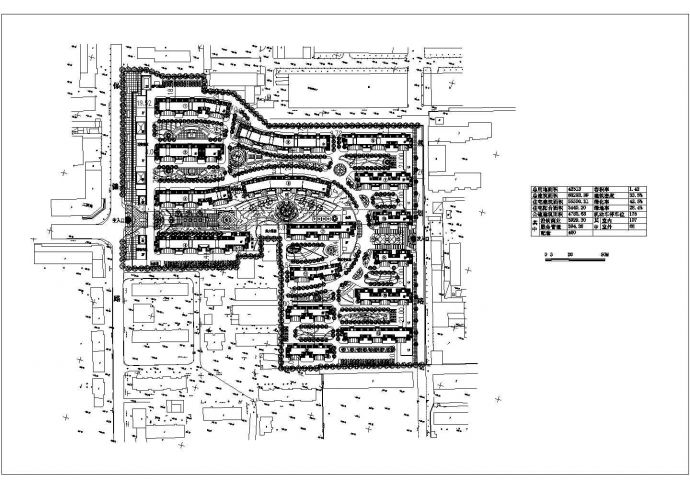 南京市雨花台地区某新建居住区总平面规划设计CAD图纸（占地4万平米）_图1