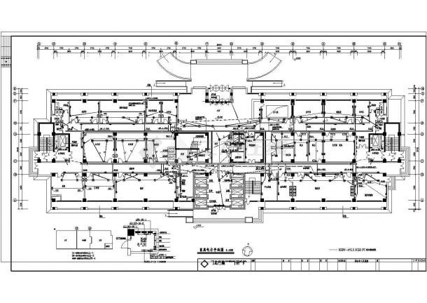 医院电气施工图CAD图纸-图一