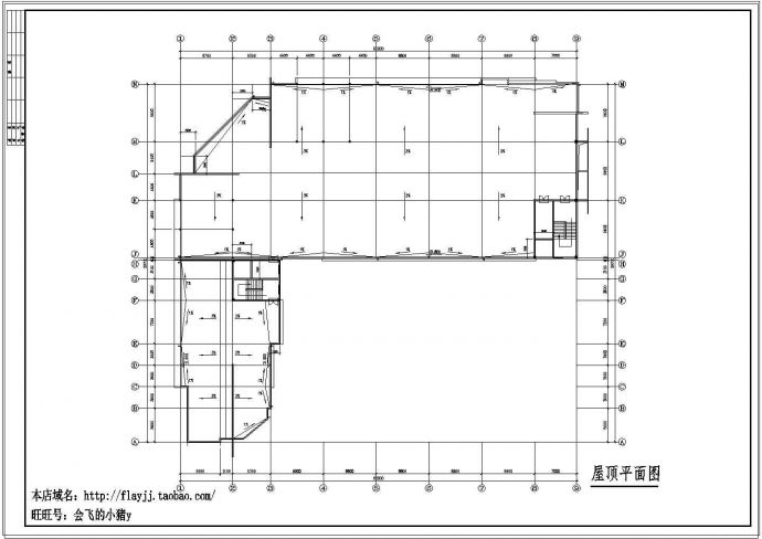 长66米 宽59.7米 5层L型厂房车间建筑cad施工图_图1