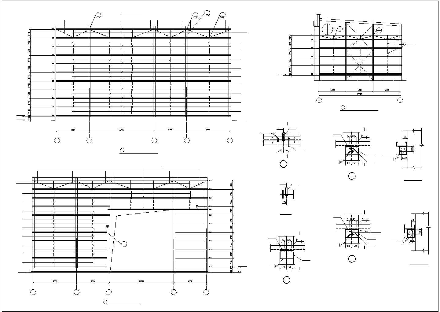 【最新】某生产厂房钢结构建筑设计方案CAD图纸