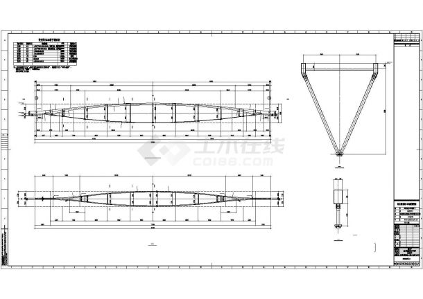 【最新】某体育比赛区屋面钢结构建筑设计方案CAD图纸-图二