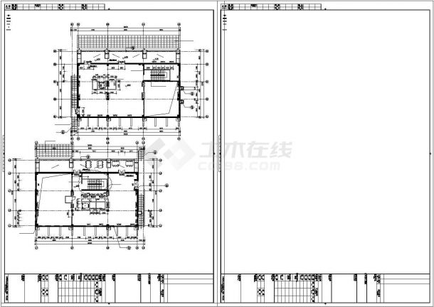 某2657平米4层展览展馆CAD建筑施工图【平立剖 总平 楼梯 门窗[表] 说明】-图二