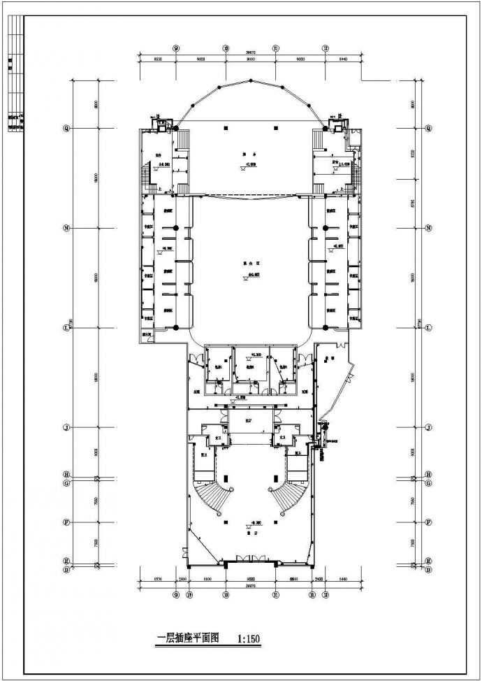 中国会所歌剧院电气施工图CAD图纸_图1