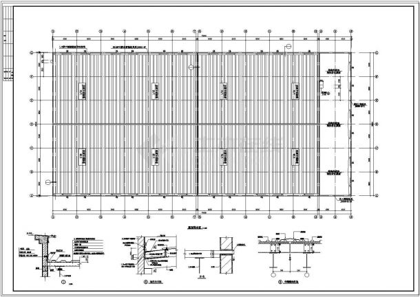 长75.24米 宽36.24米 2层3025.32平米厂房建筑cad施工图-图二