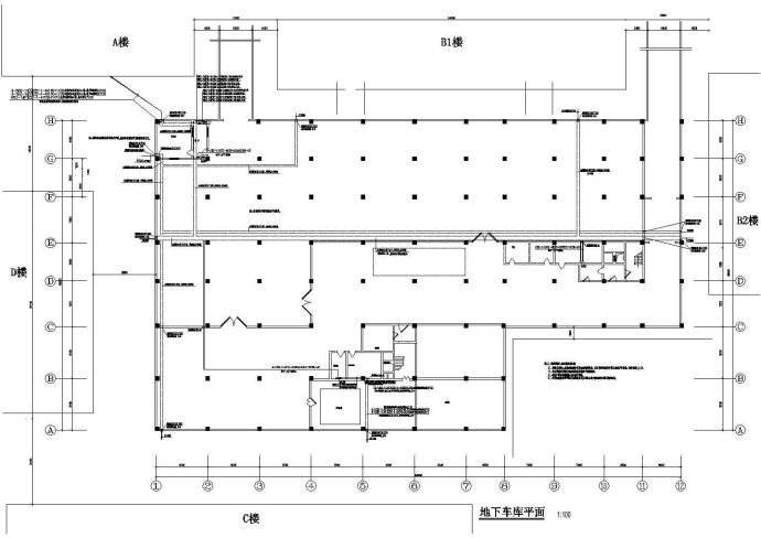 某地区车库电气cad设计图（设计说明）_图1