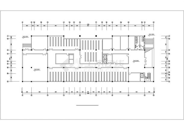 重庆市某高校2.4万平米11层框架结构综合楼平立剖面设计CAD图纸-图一