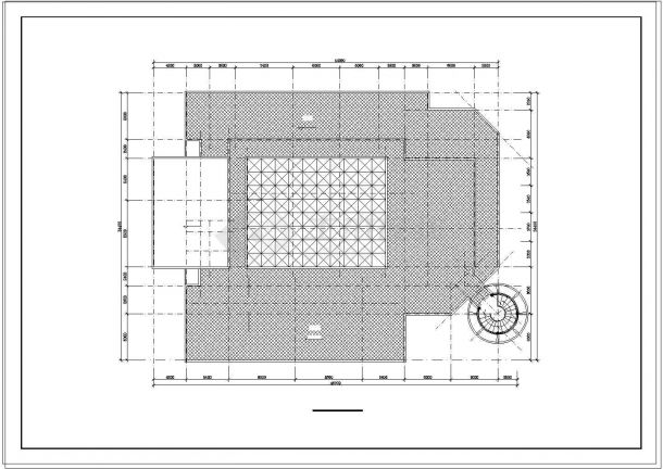九班幼儿园+社区服务中心建筑设计CAD图-图一