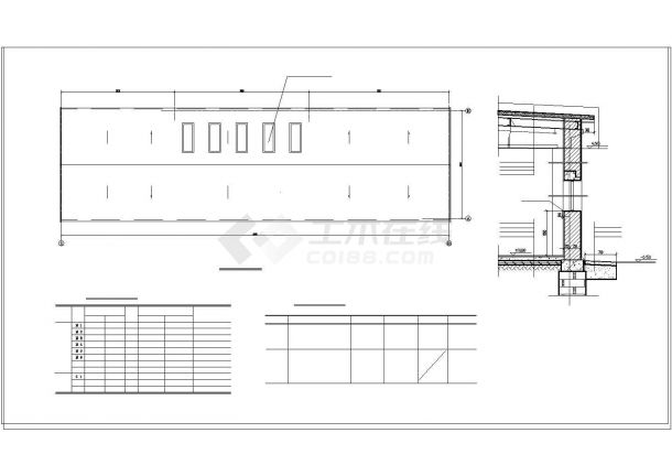 长87.14米 宽24.74米 单层2155.84平米食品加厂房建筑cad施工图-图二