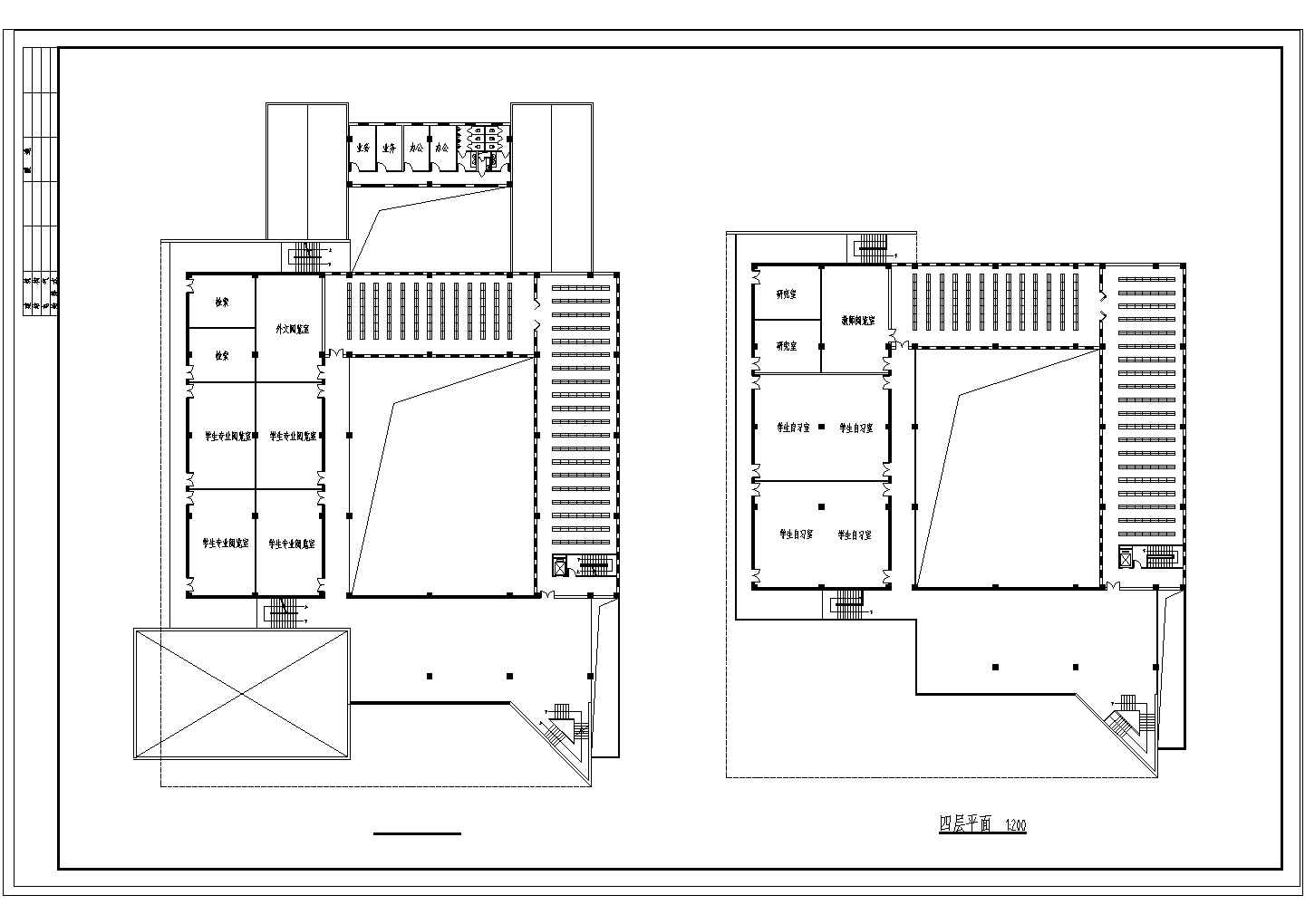 某高校图书馆建筑方案设计CAD图纸
