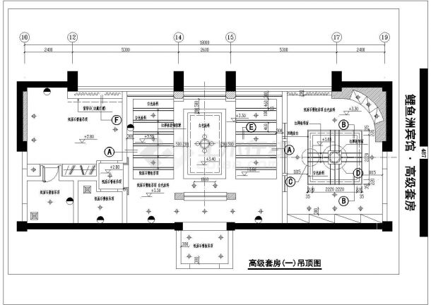 温州市人民路临街6500平米五层商务宾馆内部全套装修设计CAD图纸-图二