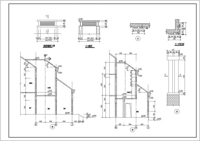 某地现代经典风格住宅建筑设计CAD图纸_图1