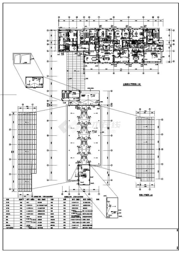 【江苏】某地五层公寓楼给排水消防施工图（同层排水 直饮水系统）-图一