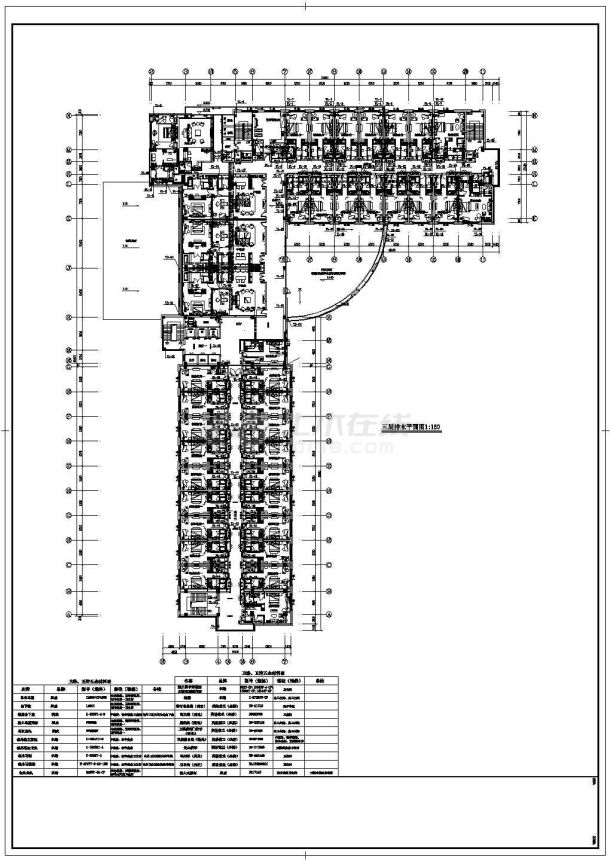 【江苏】某地五层公寓楼给排水消防施工图（同层排水 直饮水系统）-图二