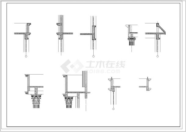 某卫生学校实验楼建筑CAD施工设计图纸-图一