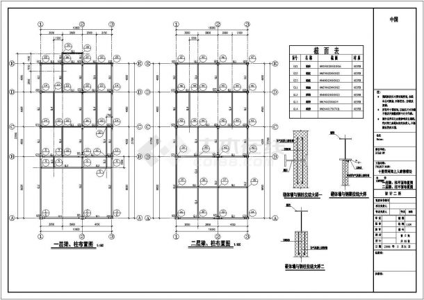某多层住宅项目售楼处钢结构设计CAD图纸-图一