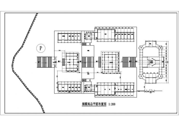 某大型寺CAD景观设计方案施工图纸_图1