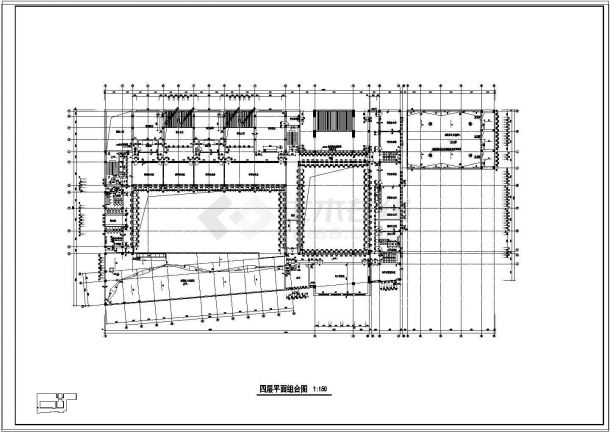 某小学教学楼建筑设计CAD平面图-图一
