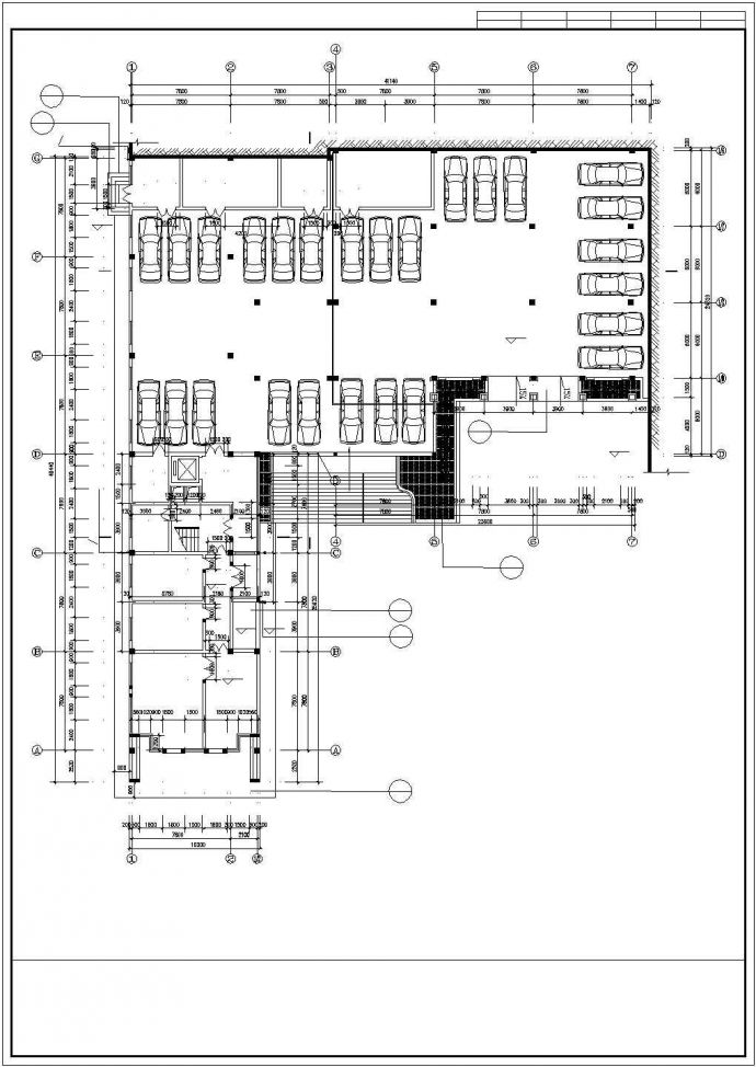 8层5024平米公安局办公楼建筑施工图_图1
