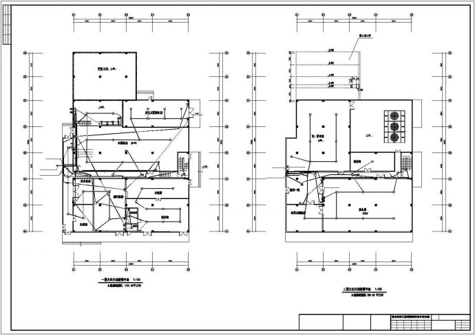 1970平米2层框架结构商务酒店全套电气系统设计CAD图纸_图1
