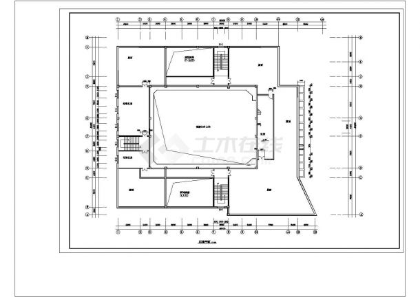 某大型综合演播厅CAD建筑设计施工图-图一