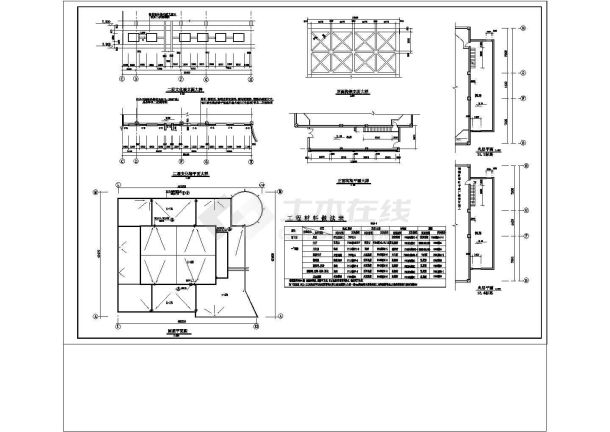 某大型综合演播厅CAD建筑设计施工图-图二