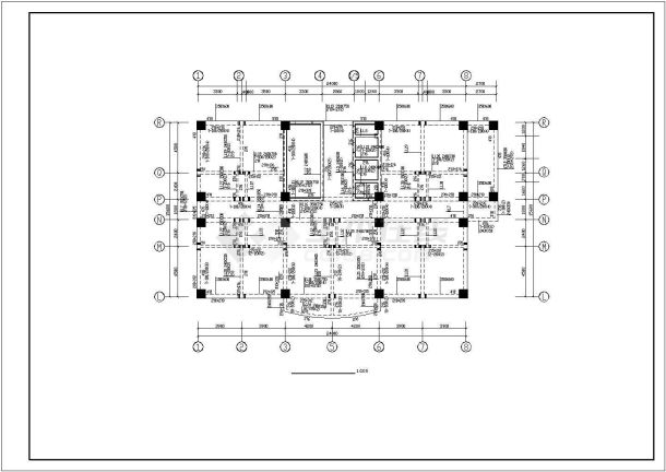 慈溪市某商业街1万平米13层钢混框剪结构商务酒店建筑设计CAD图纸-图一