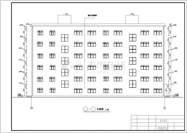 常德市某度假区5000平米6层框架结构连锁酒店建筑设计CAD图纸-图一