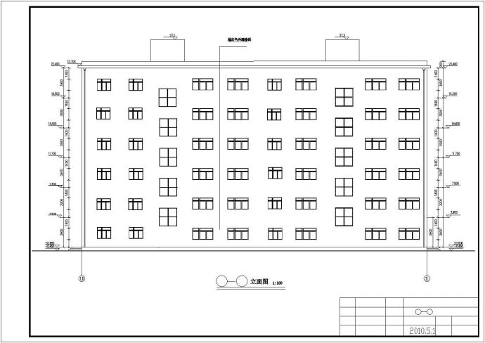 常德市某度假区5000平米6层框架结构连锁酒店建筑设计CAD图纸_图1