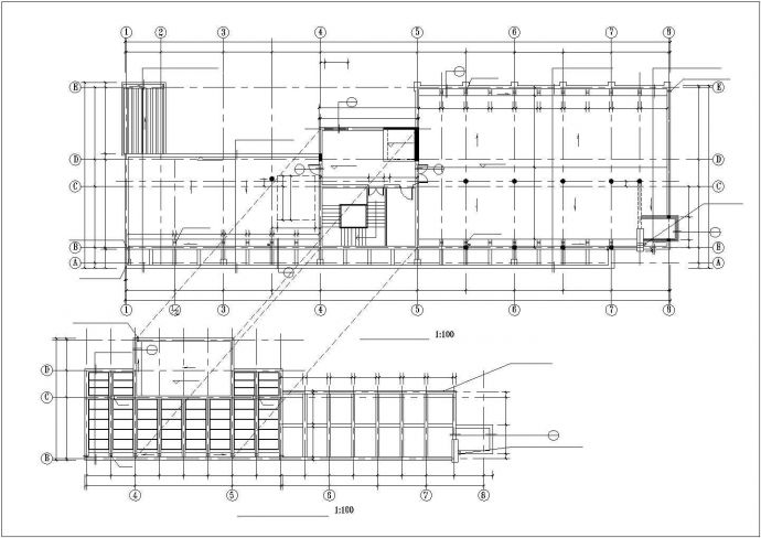 某多层办公楼CAD框架结构设计施工图_图1