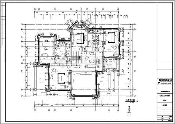 上海某豪华别墅施工设计CAD图纸（含效果图）-图一