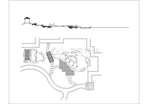 某大型休闲广场跌水池设计cad施工详图-图二