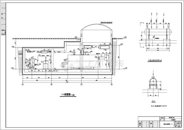 锅炉房水暖施工cad设计图纸-图二