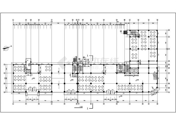 某十三层综合楼CAD框架结构设计施工图纸-图一