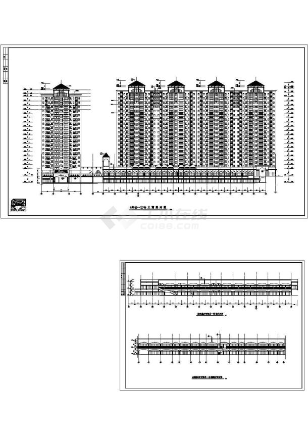 南方某高层住宅小区全套建筑施工cad图（A栋1）-图二