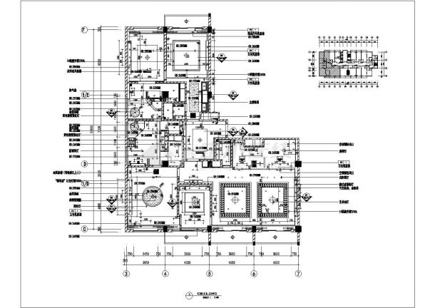 五星总统套房装修设计方案CAD图-图二